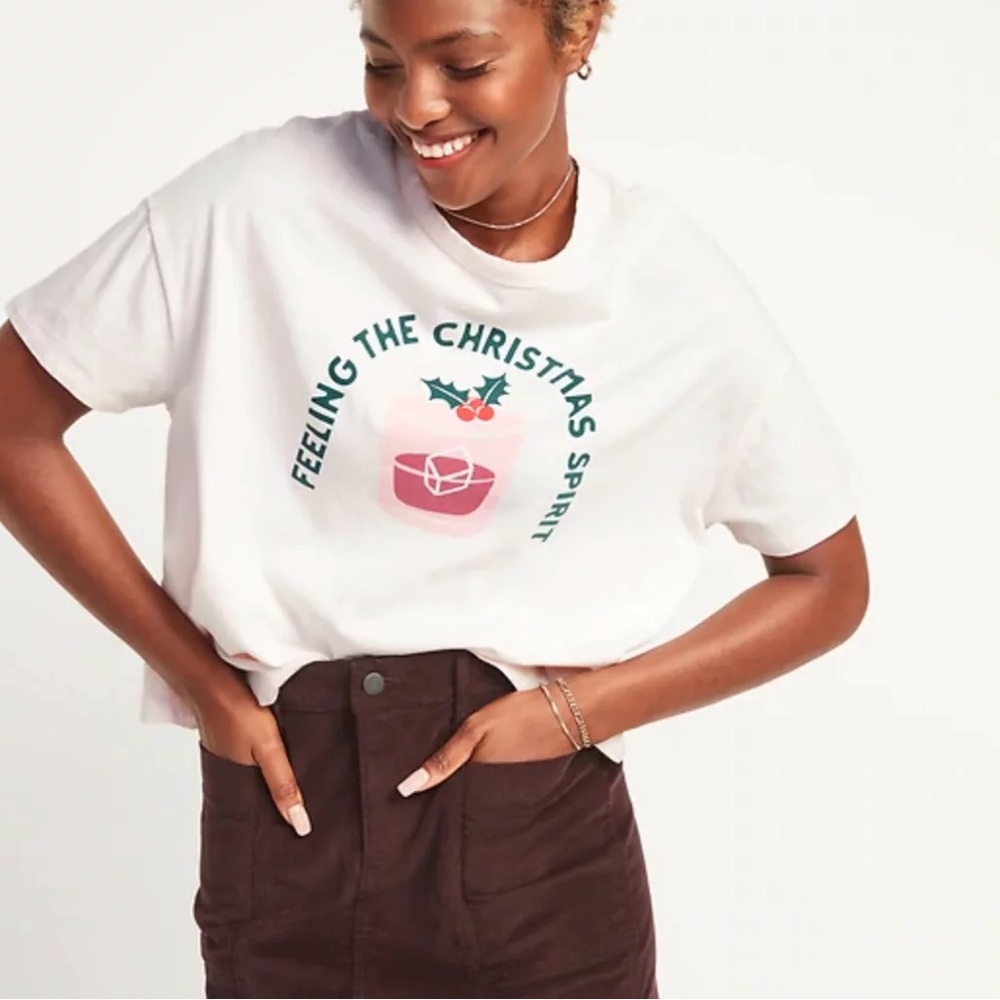 Old Navy | Feeling the Christmas Spirit Tee Shirt Sz XL